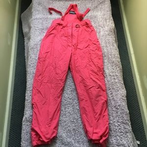 EUC Lands' End Pink Snow/Ski Pants w Fleece Lining